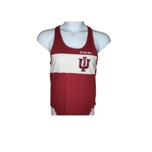 Pink Victoria's Secret tank. Go big red. Nebraska